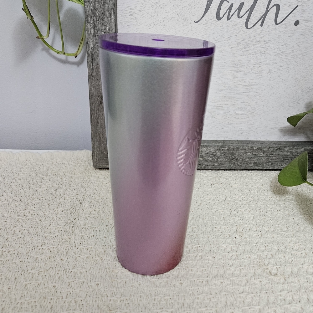 Starbucks 16oz Holiday Ombre pink & purple Stainless Steel with lid - Picture 9 of 16